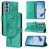Per ZTE Nubia S 5G A403ZT Custodia in pelle con motivo a farfalla in rilievo (verde)
