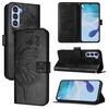 Per ZTE Nubia S 5G A403ZT Custodia in pelle con motivo a farfalla in rilievo (nero)