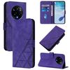 Custodia a tracolla in pelle con stampa 3D per Realme 14 Pro+ (viola)
