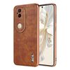 Per vivo S20 AZNS Custodia per telefono con copertura totale in coccodrillo con cornice elettrolitica (marrone)