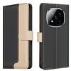 Per Redmi Note 14 Pro 4G Custodia in pelle antifurto RFID con colori abbinati (nero)