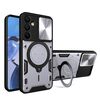 Per Samsung Galaxy A16 5G CD Texture Custodia per telefono con supporto magnetico scorrevole Camshield (argento)
