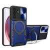 Per Samsung Galaxy A36 5G CD Texture Custodia per telefono con supporto magnetico scorrevole Camshield (blu)