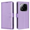 Per Redmi Note 14 Pro 4G Custodia in pelle antifurto con texture Litchi RFID (viola)