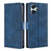 Per Redmi 13 4G Custodia in pelle con chiusura magnetica in coccodrillo (blu)