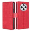Per Redmi 14C 4G Custodia in pelle con chiusura magnetica in coccodrillo (rosso)