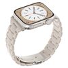 Per Apple Watch 42mm / 41mm / 40mm / 38mm Cinturino per orologio in resina a tre perle con rombi a vita piccola (tè al latte)