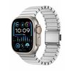 Per Apple Watch 46mm / 49mm / 45mm / 44mm Cinturino per orologio Bamboo Norman Buckle in titanio puro (argento)