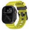 Per Apple Watch 46mm / 49mm / 45mm / 44mm Wild Path Cinturino per orologio in silicone spesso con fibbia nera (verde fluorescente)