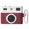 Per AirOods 3 Auricolare Silicone Retro Camera Design Custodia Protettiva (Viola Rosso)