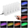 12 pezzi/set lampada a candela ricaricabile illuminazione colorata luce romantica per le vacanze con telecomando (spina UE)