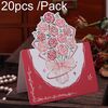 20 pezzi/confezione biglietto di auguri di San Valentino con rosa tridimensionale biglietto di auguri per la festa della mamma (01)