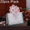 20 pezzi/confezione biglietto di auguri di San Valentino con rosa tridimensionale biglietto di auguri per la festa della mamma (05)
