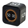Mini timer visivo con sensore di gravità, cubo di apprendimento, timer di gestione del tempo per il fitness (nero)