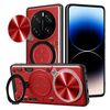 Per Honor Magic7 Pro CD Texture Custodia per telefono con supporto magnetico scorrevole Camshield (rosso)