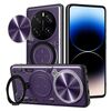Per Honor Magic7 Pro CD Texture Custodia per telefono con supporto magnetico scorrevole Camshield (viola)