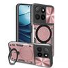Per Honor X5b Plus / X5b 4G CD Texture Custodia per telefono con supporto magnetico scorrevole Camshield (rosa)