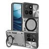 Per Honor X5b Plus / X5b 4G CD Texture Custodia per telefono con supporto magnetico scorrevole Camshield (argento)