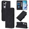 Custodia a tracolla in pelle con stampa 3D per vivo Y29S 5G / Y04 4G (nera)