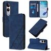 Custodia a tracolla in pelle con stampa 3D per vivo V50 Lite 5G (blu)