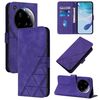 Per Xiaomi 15 Ultra Crossbody 3D Embossed Flip Custodia per telefono in pelle (viola)