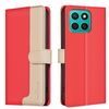 Per Honor X8c 4G Custodia per telefono in pelle antifurto RFID abbinata ai colori (rossa)