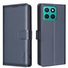 Custodia per telefono in pelle antifurto RFID con texture Litchi per Honor X8c 4G (blu)