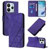 Custodia a tracolla in pelle con stampa 3D per Redmi Note 14 4G EU da 164,84 mm (viola)