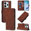 Custodia a tracolla in pelle con stampa 3D per Redmi Note 14 4G EU da 164,84 mm (marrone)