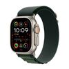 Per Apple Watch 42mm / 41mm / 40mm / 38mm Cinturino in nylon Alpine Loop (fibbia argento verde scuro)