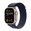 Per Apple Watch 42mm / 41mm / 40mm / 38mm Cinturino in nylon Alpine Loop (fibbia argento navy)