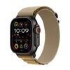 Per Apple Watch 42mm / 41mm / 40mm / 38mm Cinturino in nylon Alpine Loop (fibbia nera marrone chiaro)