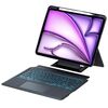 Per iPad Air 13 2024 / iPad Pro 12.9 Supporto galleggiante staccabile con tastiera retroilluminata Custodia in pelle per tablet con touchpad (nero)