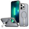 Per iPhone 13 Pro Max / 12 Pro Max Custodia per telefono con supporto MagSafe a nido d'ape (grigio titanio)
