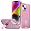 Per iPhone 14/13 Custodia per telefono con supporto MagSafe a nido d'ape (rosa)