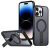 Per iPhone 14 Pro Max Custodia per telefono con supporto MagSafe a nido d'ape (nero)