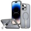 Per iPhone 14 Pro Max Custodia per telefono con supporto MagSafe a nido d'ape (grigio titanio)