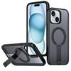 Per iPhone 15 Custodia per telefono con supporto MagSafe a nido d'ape (nero)