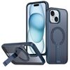 Per iPhone 15 Custodia per telefono con supporto MagSafe a nido d'ape (blu)