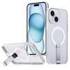Per iPhone 15 Custodia per telefono con supporto MagSafe a nido d'ape (trasparente satinato)