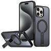 Per iPhone 15 Pro Max Custodia per telefono con supporto MagSafe a nido d'ape (nero)