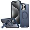 Per iPhone 15 Pro Max Custodia per telefono con supporto MagSafe a nido d'ape (blu)