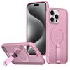 Per iPhone 15 Pro Max Custodia per telefono con supporto MagSafe a nido d'ape (rosa)