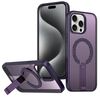 Per iPhone 15 Pro Max Custodia per telefono con supporto MagSafe a nido d'ape (viola)