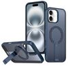 Per iPhone 16 Custodia per telefono con supporto MagSafe a nido d'ape (blu)