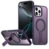 Per iPhone 16 Pro Honeycomb Cooling MagSafe Holder Custodia per telefono (viola)