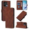 Per Umidigi Note 100 Crossbody 3D Embossed Flip Custodia per telefono in pelle (marrone)