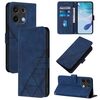 Per Umidigi Note 100 Crossbody 3D Embossed Flip Custodia per telefono in pelle (blu)