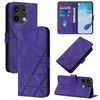 Per Umidigi Note 100 Crossbody 3D Embossed Flip Custodia per telefono in pelle (viola)