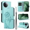 Per Redmi K80 / K80 Pro Custodia in pelle con motivo in rilievo di tarassaco (verde)